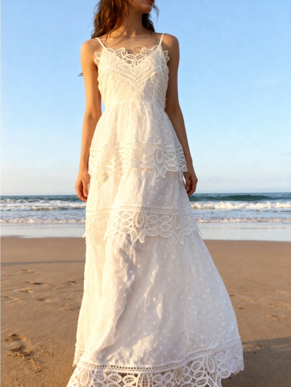 Rare Find- INA Tiered White Dress